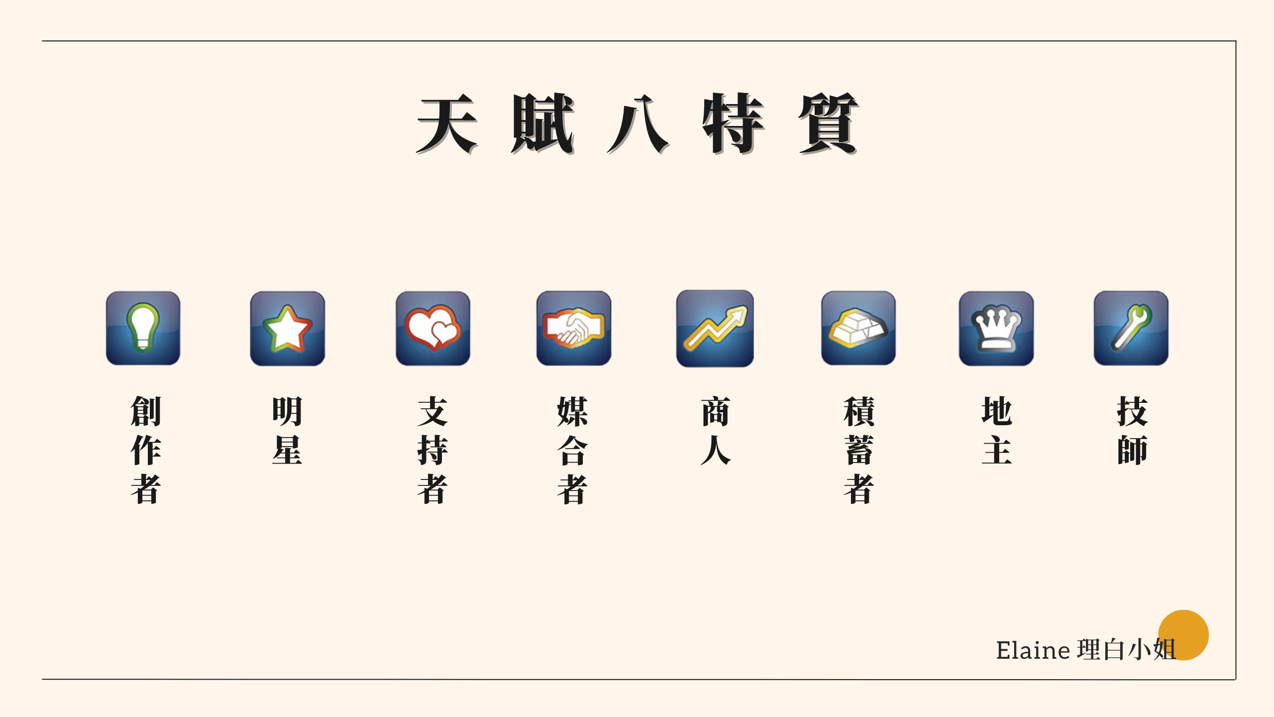 天賦八特質
